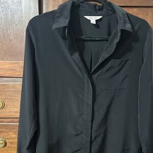 Nine West Black Long-Sleeve Button-Down Shirt – Size Small